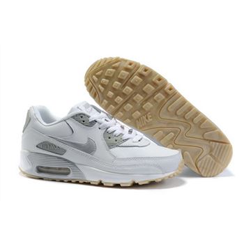 Nike Air Max 90 Womens Shoes Wholesale White Sliver Closeout